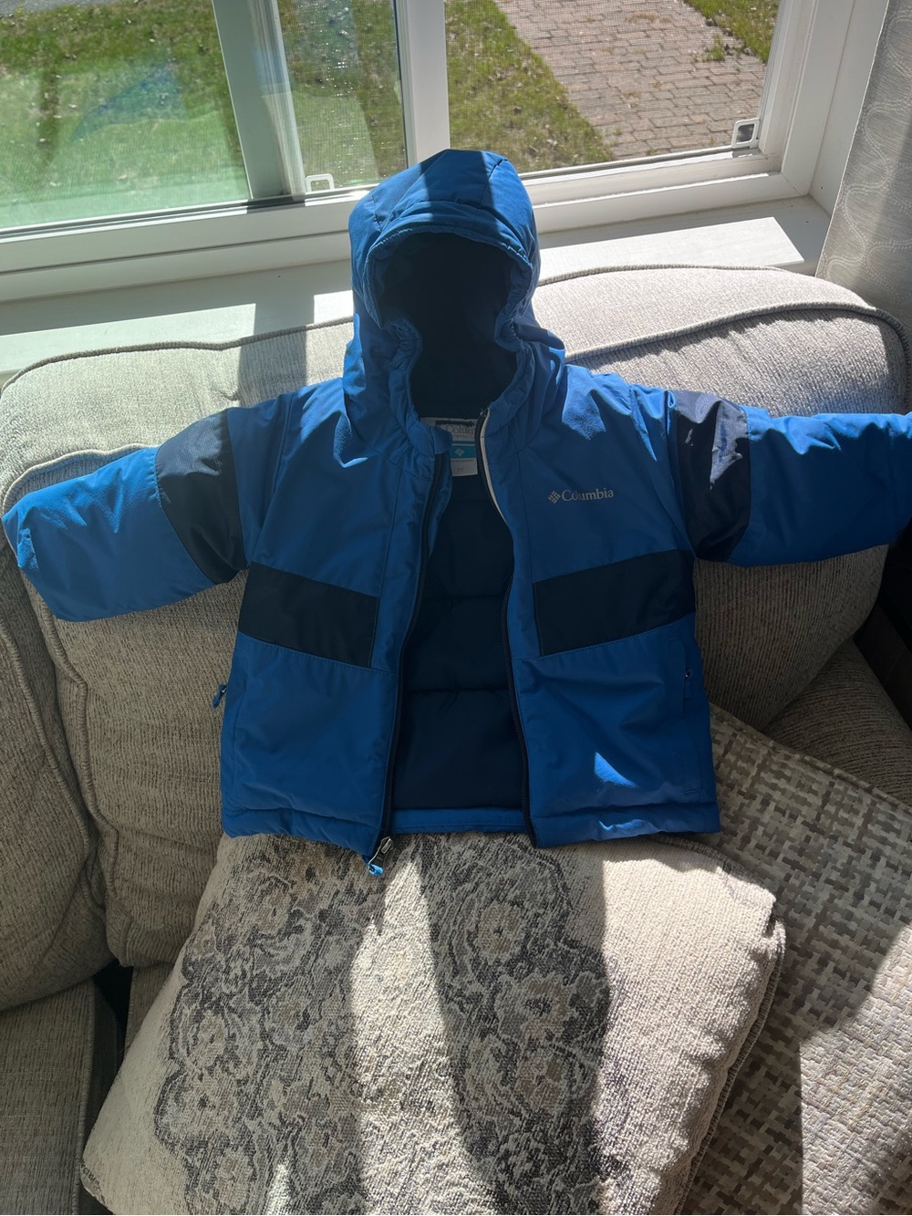 Columbia Toddler Two-Tone Blue Hooded Puffer Jacket